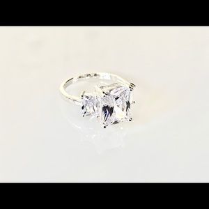 Silver-Tone TripleCrystal Ring Size 7 Charter Club